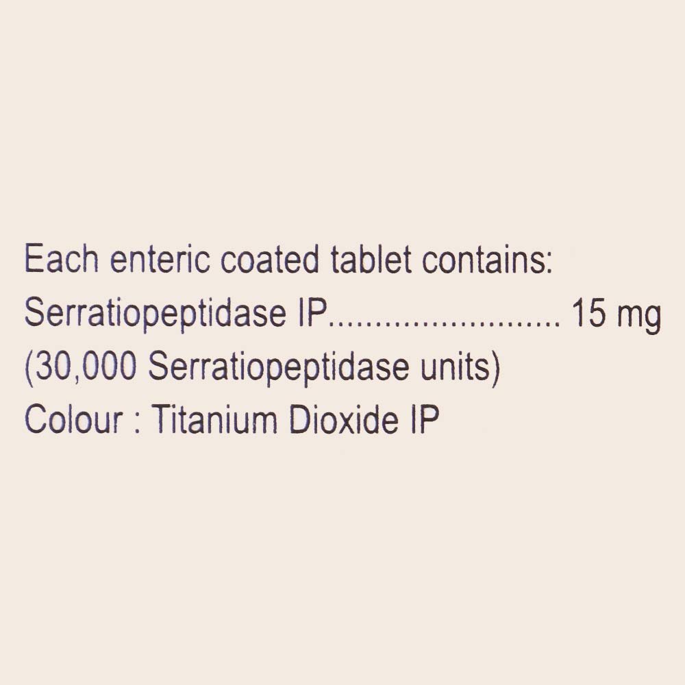 Tab Serratiopeptidase 15mg (Kineto Forte Tablet) - Image 2