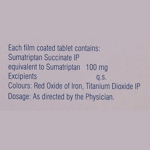 Sumatriptan 100mg (Suminat 100 Tablet) - Image 3