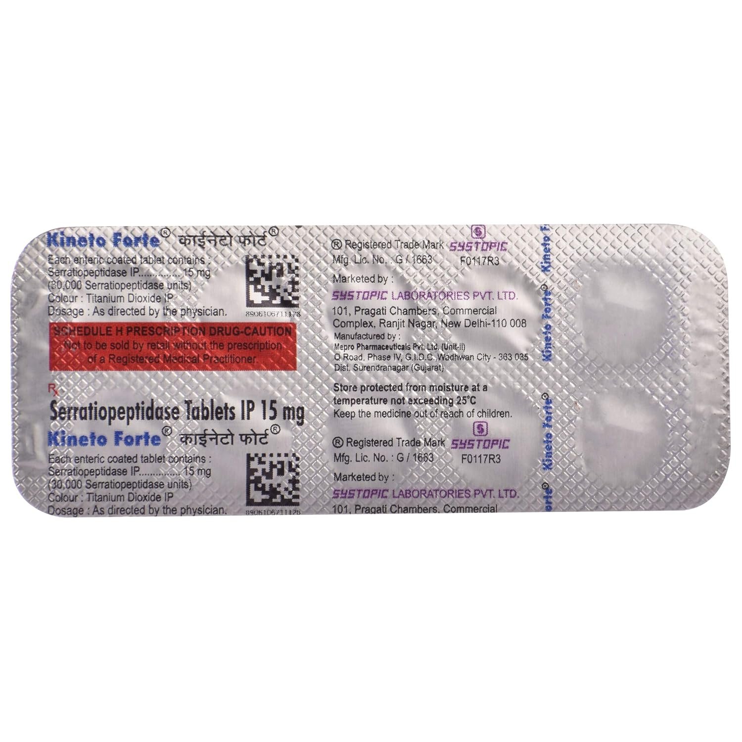 Tab Serratiopeptidase 15mg (Kineto Forte Tablet) - Image 4