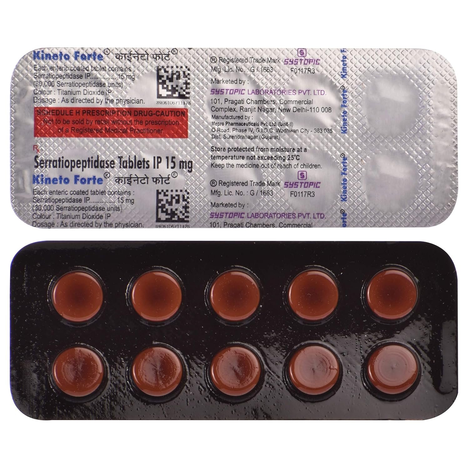 Tab Serratiopeptidase 15mg (Kineto Forte Tablet) - Image 3
