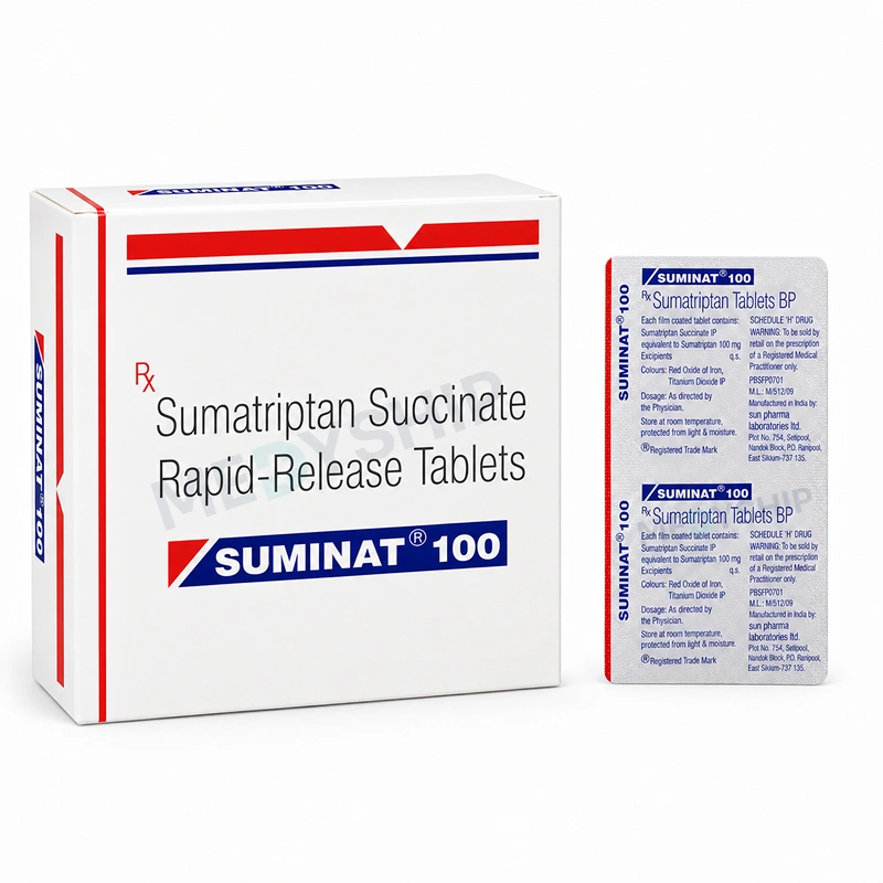 Sumatriptan 100mg (Suminat 100 Tablet)