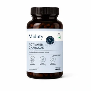 Miduty Activated Charcoal - 600Mg (60 Tablets)